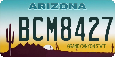 AZ license plate BCM8427