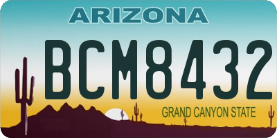 AZ license plate BCM8432