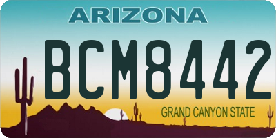 AZ license plate BCM8442