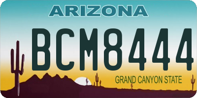 AZ license plate BCM8444