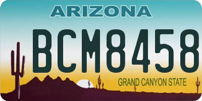 AZ license plate BCM8458