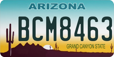 AZ license plate BCM8463