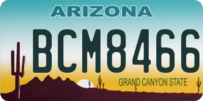 AZ license plate BCM8466