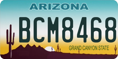 AZ license plate BCM8468