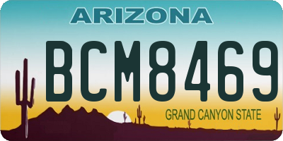 AZ license plate BCM8469