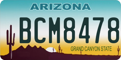 AZ license plate BCM8478