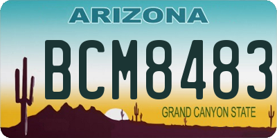 AZ license plate BCM8483