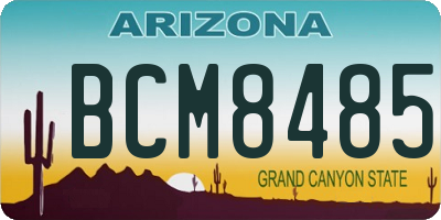 AZ license plate BCM8485