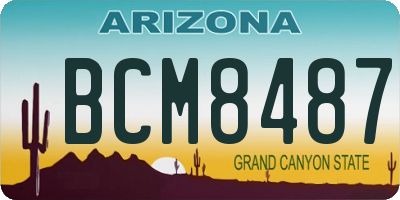 AZ license plate BCM8487