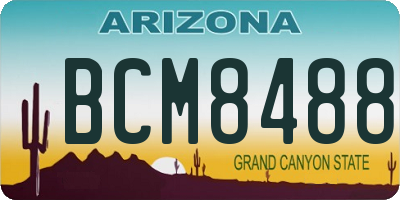 AZ license plate BCM8488