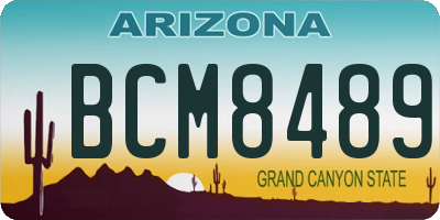 AZ license plate BCM8489