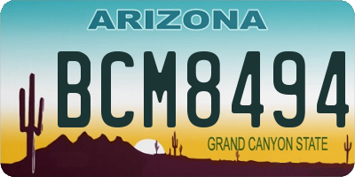 AZ license plate BCM8494