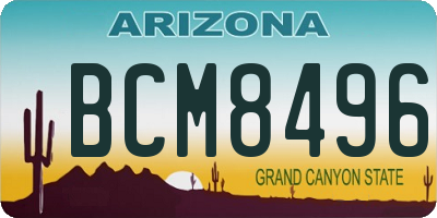 AZ license plate BCM8496