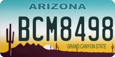 AZ license plate BCM8498