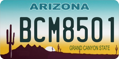 AZ license plate BCM8501