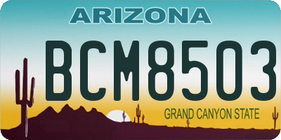 AZ license plate BCM8503