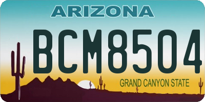 AZ license plate BCM8504