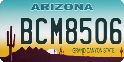 AZ license plate BCM8506