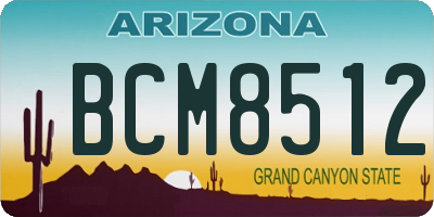 AZ license plate BCM8512