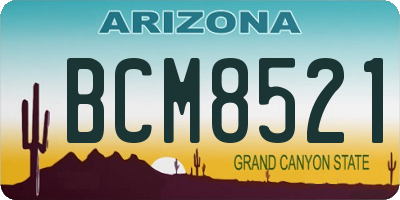 AZ license plate BCM8521