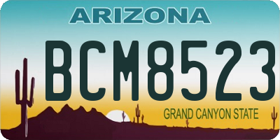 AZ license plate BCM8523