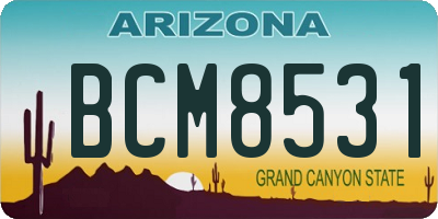 AZ license plate BCM8531