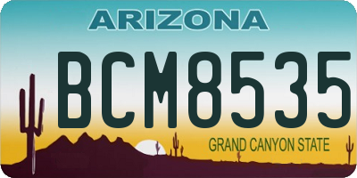 AZ license plate BCM8535