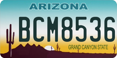 AZ license plate BCM8536