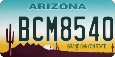 AZ license plate BCM8540