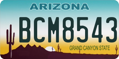 AZ license plate BCM8543