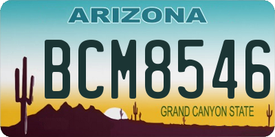 AZ license plate BCM8546