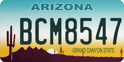 AZ license plate BCM8547