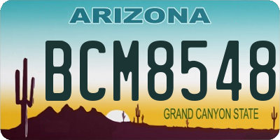 AZ license plate BCM8548