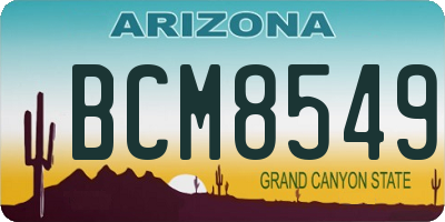 AZ license plate BCM8549