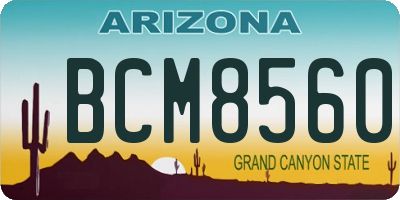 AZ license plate BCM8560