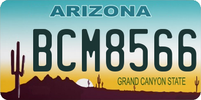 AZ license plate BCM8566