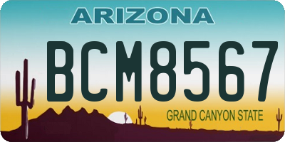 AZ license plate BCM8567