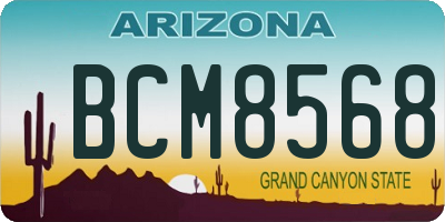 AZ license plate BCM8568