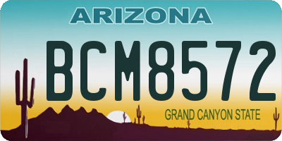 AZ license plate BCM8572