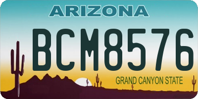 AZ license plate BCM8576