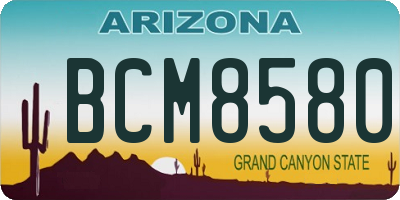 AZ license plate BCM8580