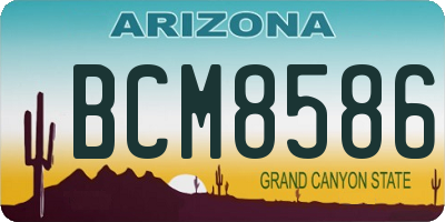 AZ license plate BCM8586