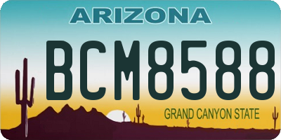 AZ license plate BCM8588