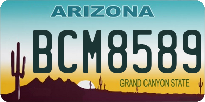 AZ license plate BCM8589