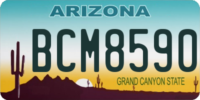 AZ license plate BCM8590