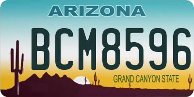 AZ license plate BCM8596