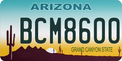 AZ license plate BCM8600