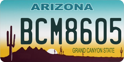 AZ license plate BCM8605