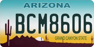 AZ license plate BCM8606