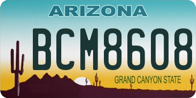 AZ license plate BCM8608